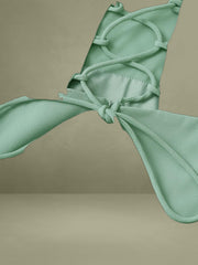 Green Slit Slip Maxi Dress