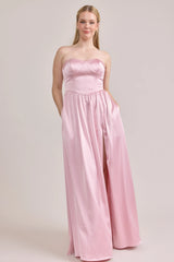 Ellapink Satin Dress | Made To Order