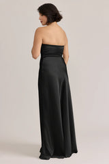 Ellapink Satin Dress | Ready To Ship | Black
