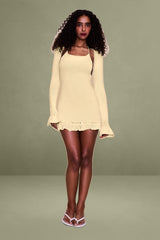 Crochet Halter Mini Dress