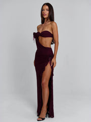 MILAN MAXI DRESS DEEP MAUVE