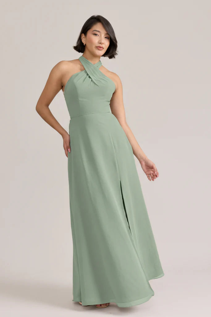 Ellapink Chiffon Dress | Ready To Ship | Sage