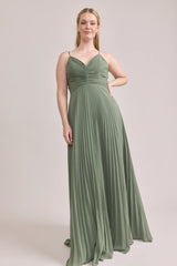 Ellapink Chiffon Pleated Dress | Made To Order
