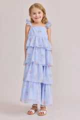 Kids Chiffon Floral Print Dress | Made To Order