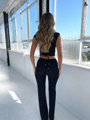 STEVIE CROP TOP BLACK