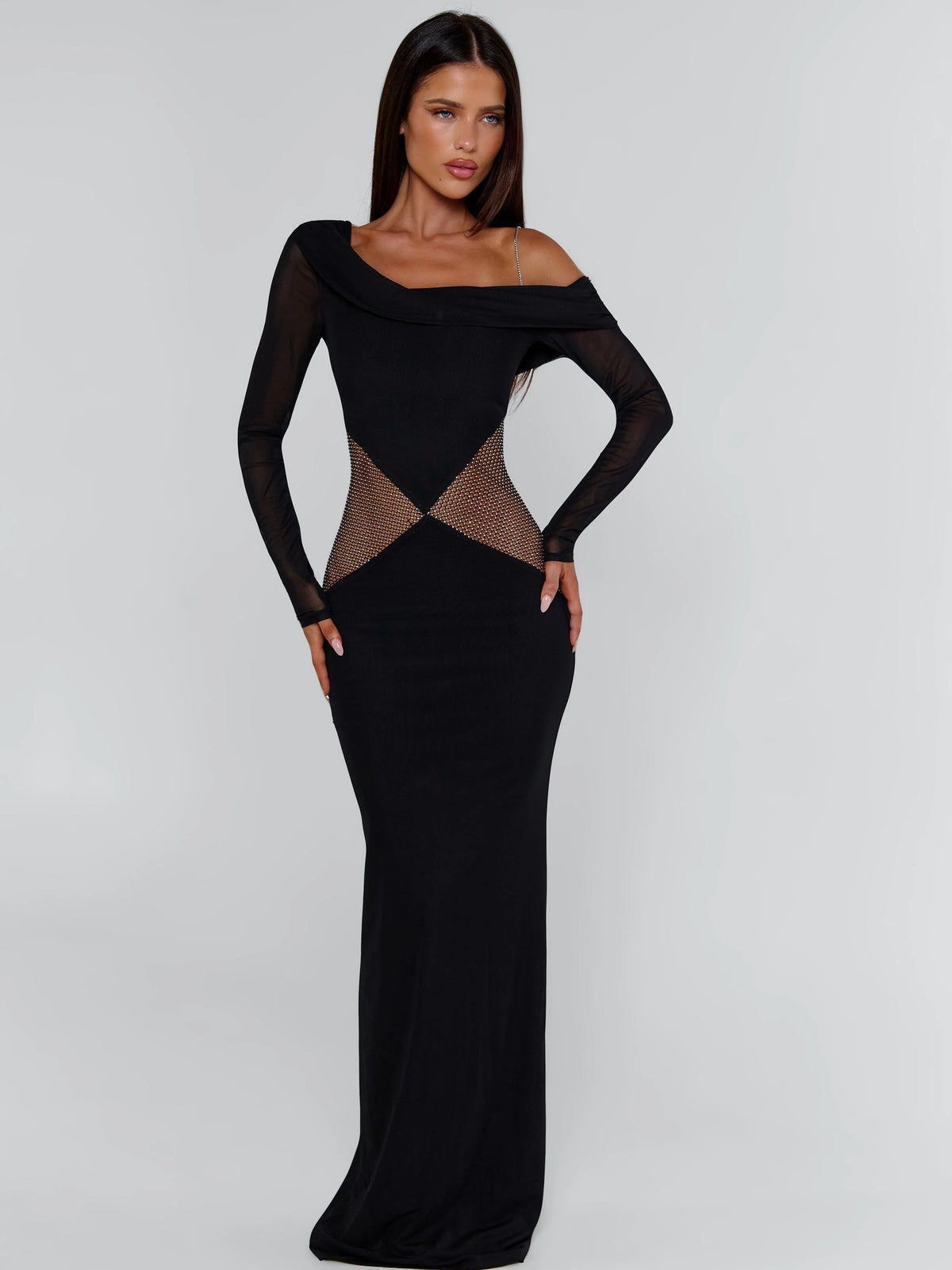 LUMINA MAXI DRESS BLACK