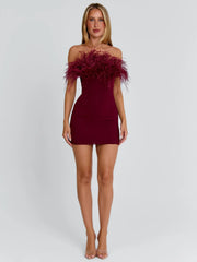 Ellapink SHONA MINI DRESS BURGUNDY