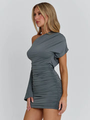 Ellapink ALLIE MINI DRESS SLATE