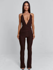 CARYS JUMPSUIT CHOCOLATE