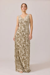 Ellapink Floral Burnout Velvet Dress | Made To Order