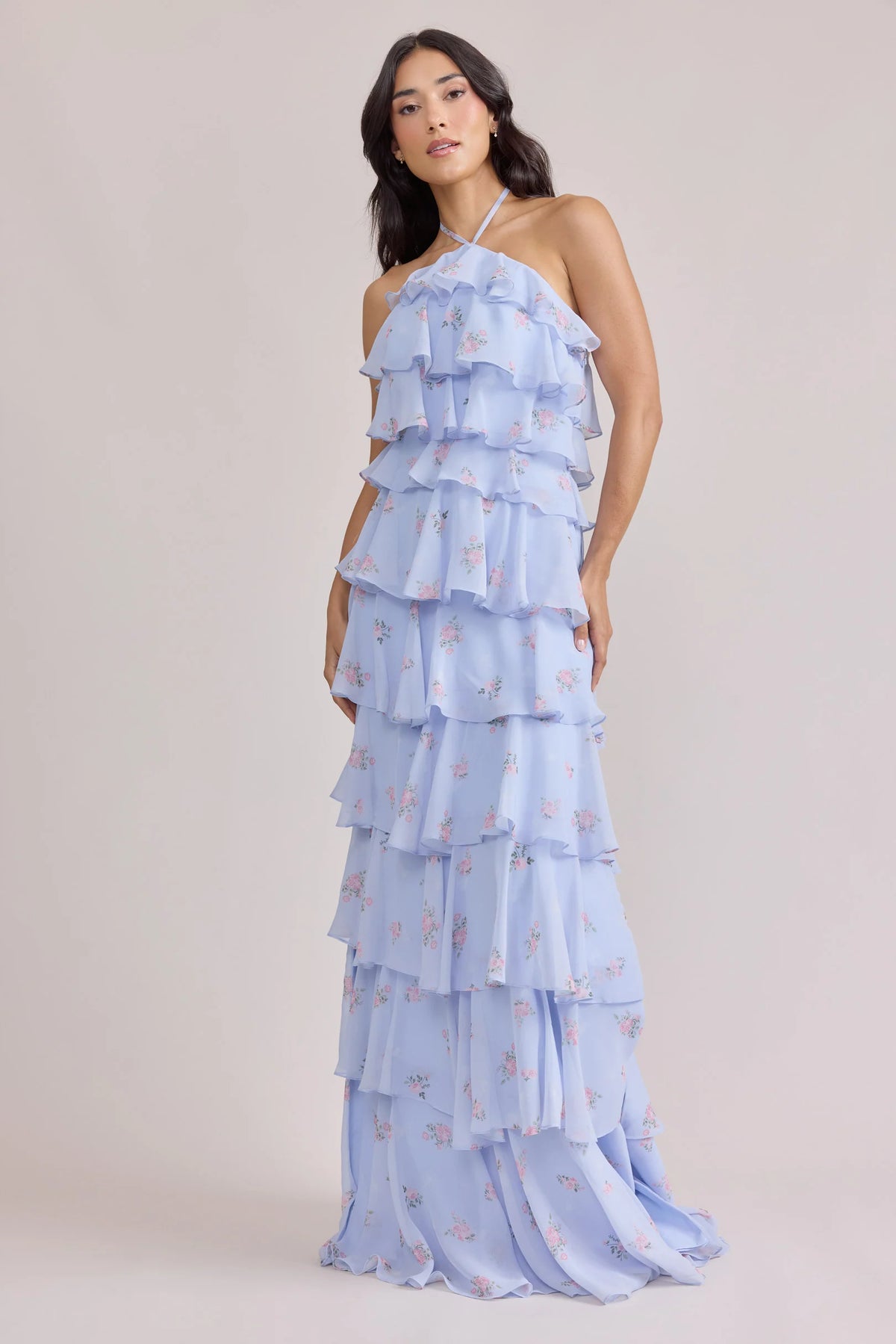 Chiffon Floral Print Dress | Made To Order