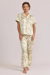 Daybreak Satin Floral Print Sleep Pants | Made To Order