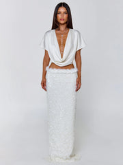 MILLIANA MAXI SKIRT WHITE