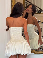 TILDA MINI DRESS IVORY