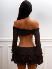 AVIVA MINI SKIRT CHOCOLATE