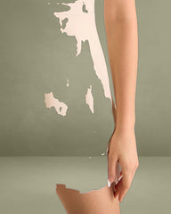 Women's Apricot Spliced Pleated Mini Dress