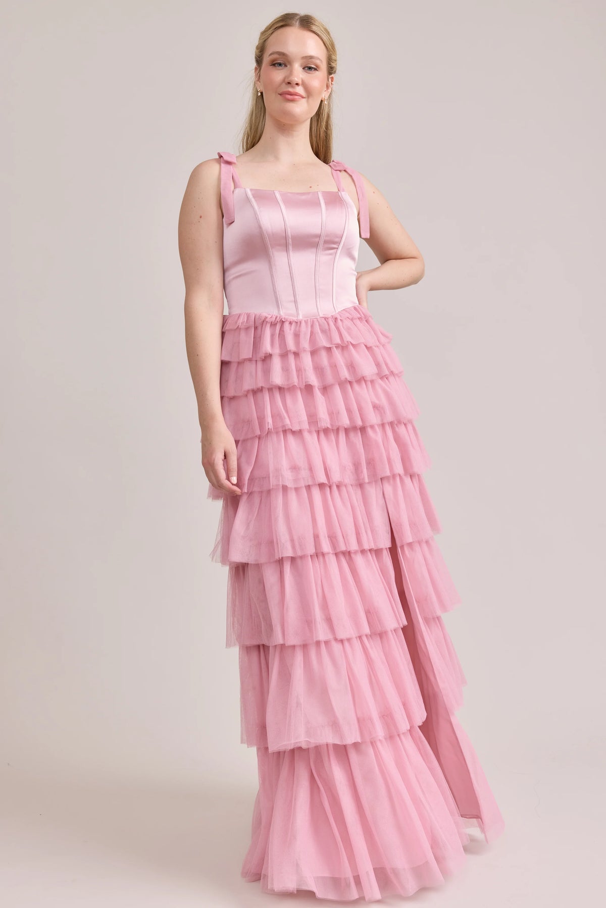 Ellapink Satin + Tulle Dress | Made To Order