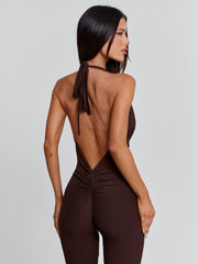 CARYS JUMPSUIT CHOCOLATE