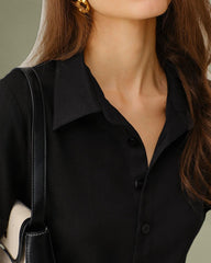 Black Contrasting A-Line Mini Dress