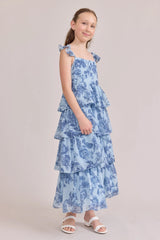Juniors Chiffon Floral Print Dress | Made To Order