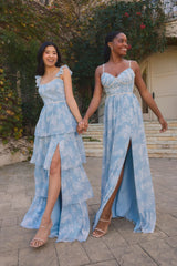 Ellapink Luxe Chiffon Floral Print Dress | Made To Order