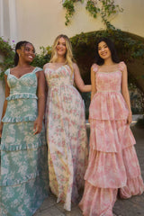 Ellapink Luxe Chiffon Floral Print Dress | Made To Order