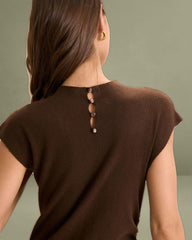 Brown Bodycon Reversible Sweater Dress