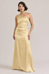 Ellapink Satin Dress Pale Yellow | Ready To Ship