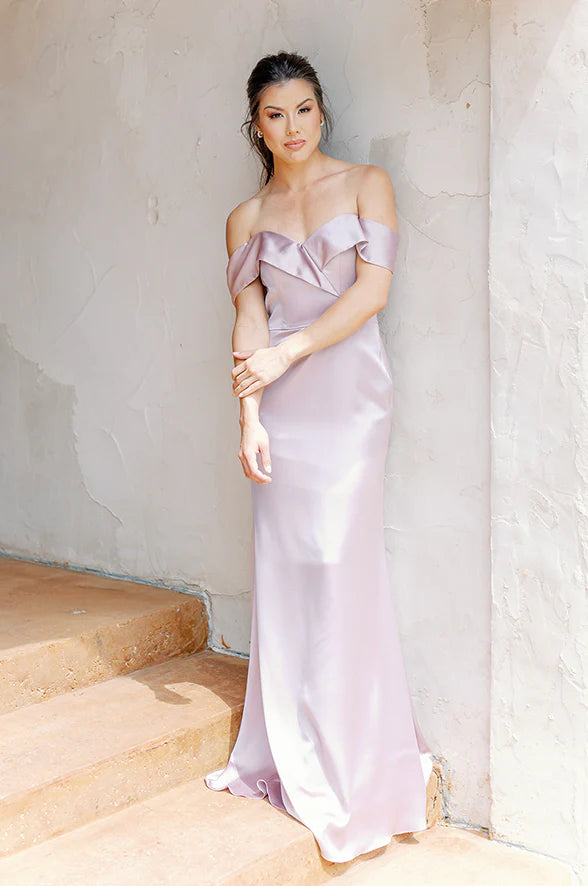 Ellapink Satin Dress | Made To Order