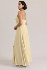 Ellapink Chiffon Dress | Ready To Ship | Pale Yellow