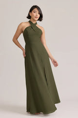 Ellapink Chiffon Dress | Ready To Ship | Deep Olive