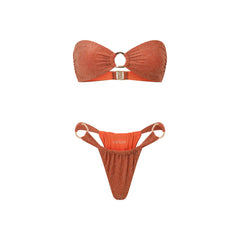 DENVER BIKINI TOP ORANGE SHIMMER