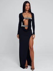 Ellapink SOLVIA MAXI DRESS BLACK