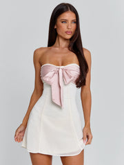 Ellapink LOVETA MINI DRESS IVORY