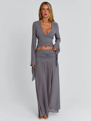 Ellapink LIVVIE MAXI SKIRT GREY