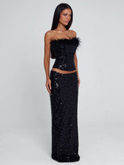 Ellapink NUI MAXI SKIRT BLACK