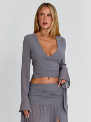 Ellapink LIVVIE MAXI SKIRT GREY